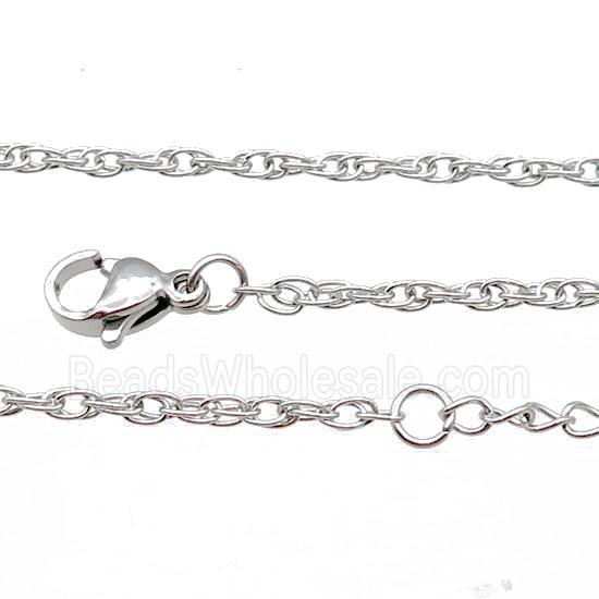 Raw Stainless Steel Necklace Chain