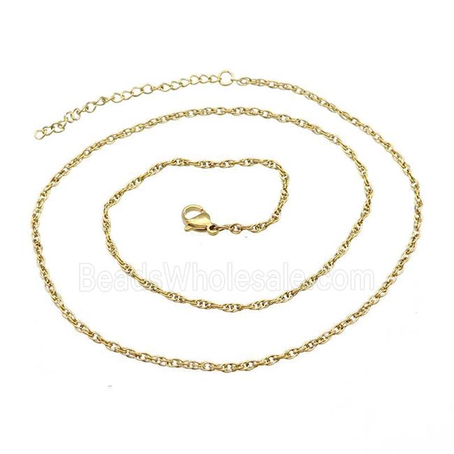 Stainless Steel Necklace Chain Gold Plated
