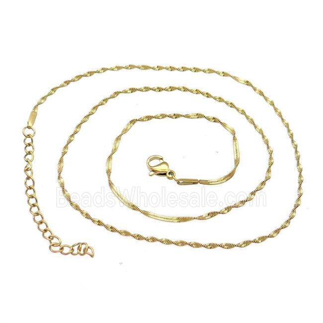 Stainless Steel Necklace Chain Gold Plated