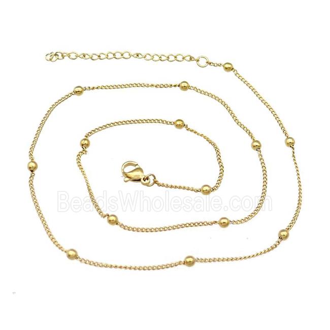 Stainless Steel Necklace Chain Gold Plated
