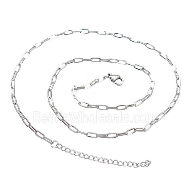 Raw Stainless Steel Necklace Chain
