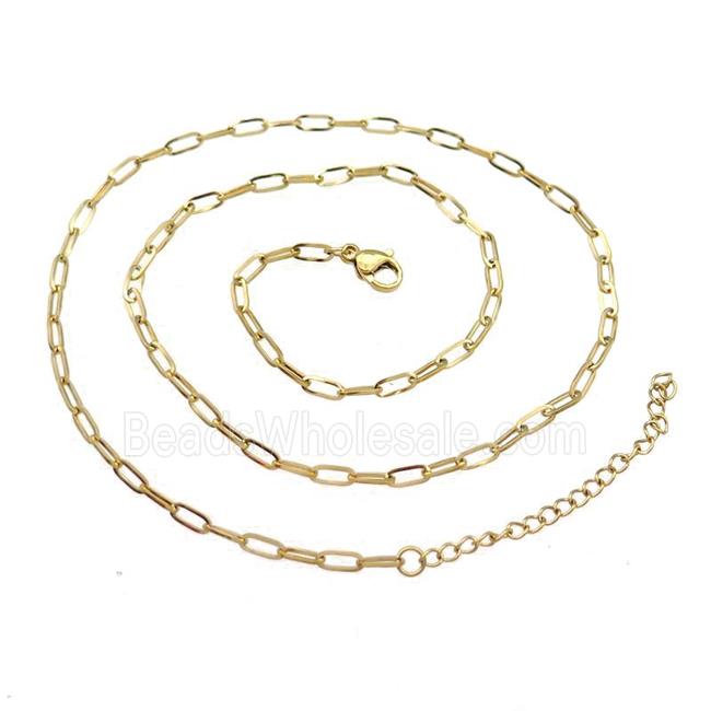 Stainless Steel Necklace Chain Gold Plated