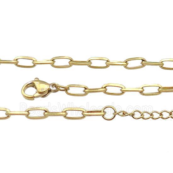 Stainless Steel Necklace Chain Gold Plated