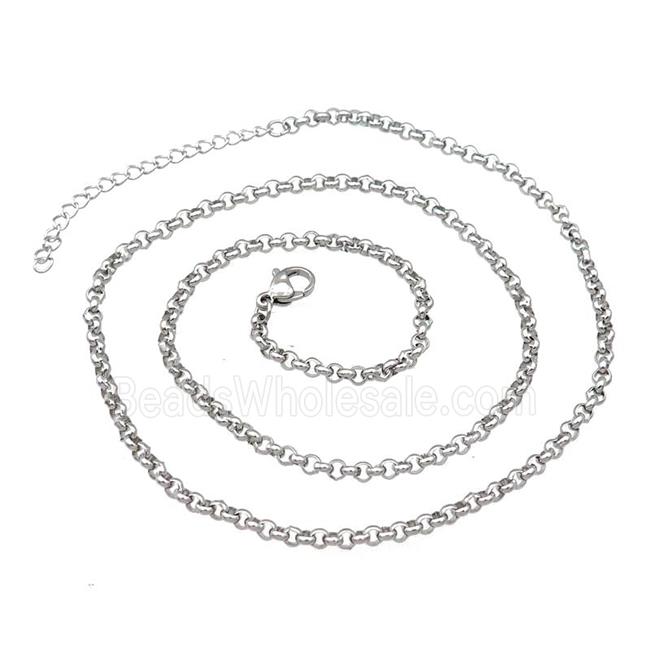 Raw Stainless Steel Necklace Chain