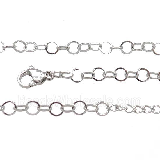 Raw Stainless Steel Necklace Chain