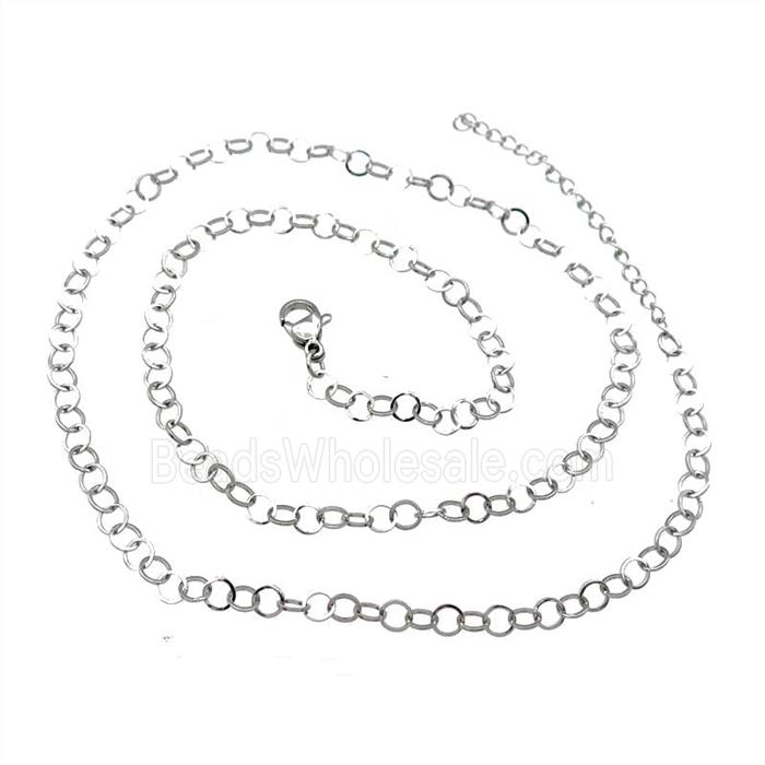 Raw Stainless Steel Necklace Chain