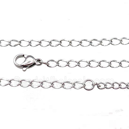 Raw Stainless Steel Necklace Chain