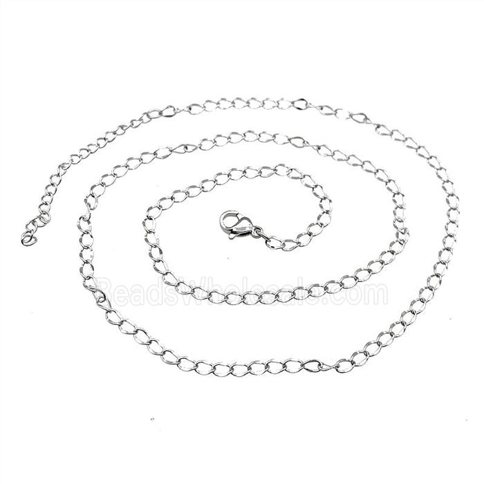 Raw Stainless Steel Necklace Chain