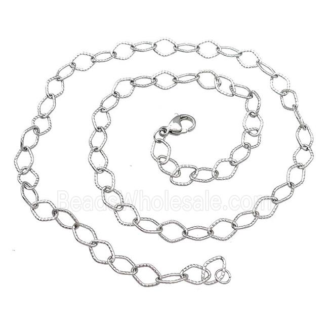 Raw Stainless Steel Necklace Chain