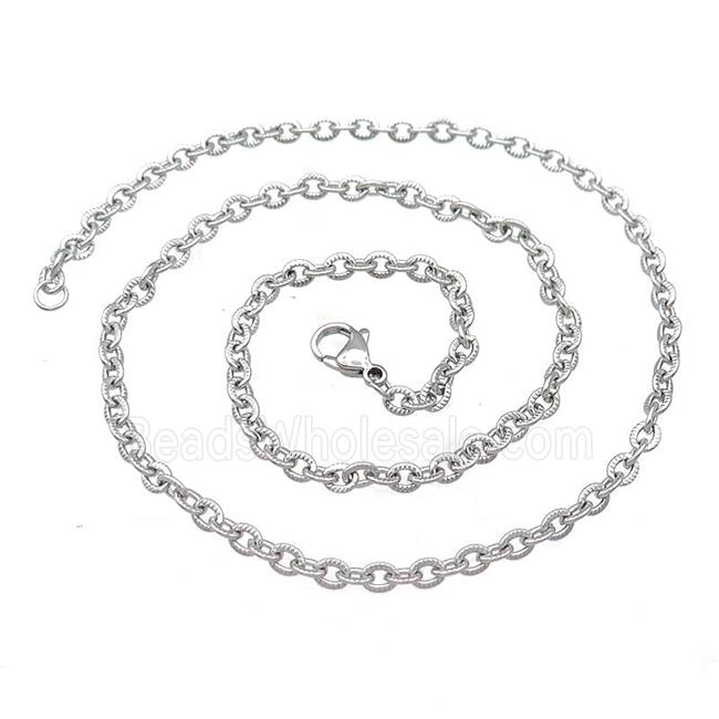 Raw Stainless Steel Necklace Chain