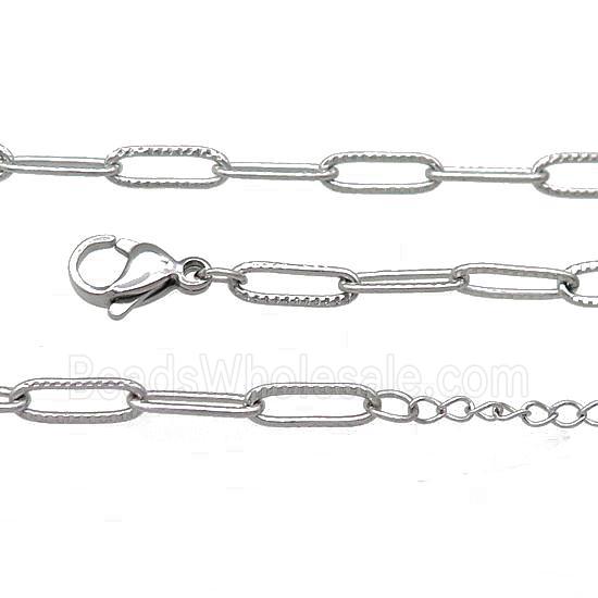 Raw Stainless Steel Necklace Chain