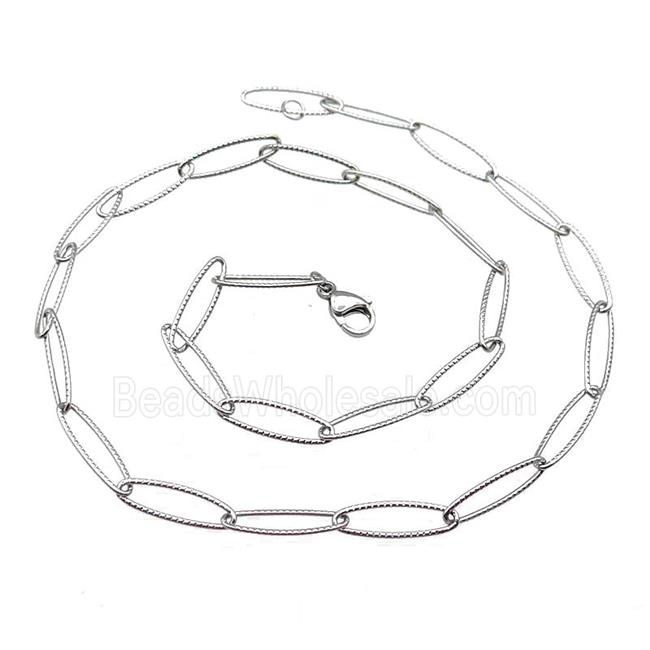 Raw Stainless Steel Necklace Chain