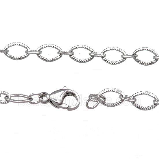 Raw Stainless Steel Necklace Chain