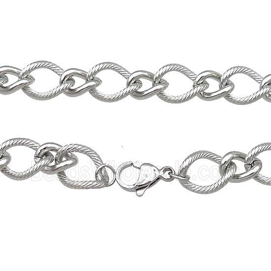 Raw Stainless Steel Necklace Chain