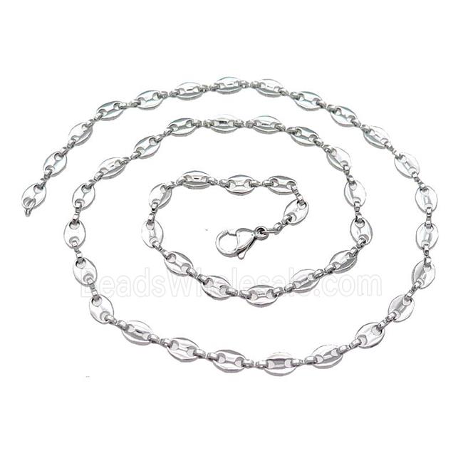 Raw Stainless Steel Necklace Chain