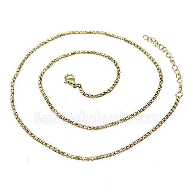 Stainless Steel Necklace Chain Gold Plated