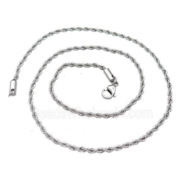 Raw Stainless Steel Necklace Chain
