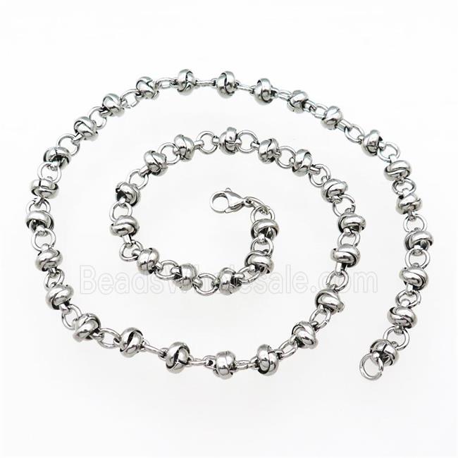 Raw Stainless Steel Necklace