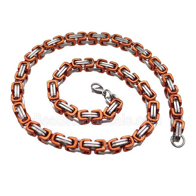 Raw Stainless Steel Necklace
