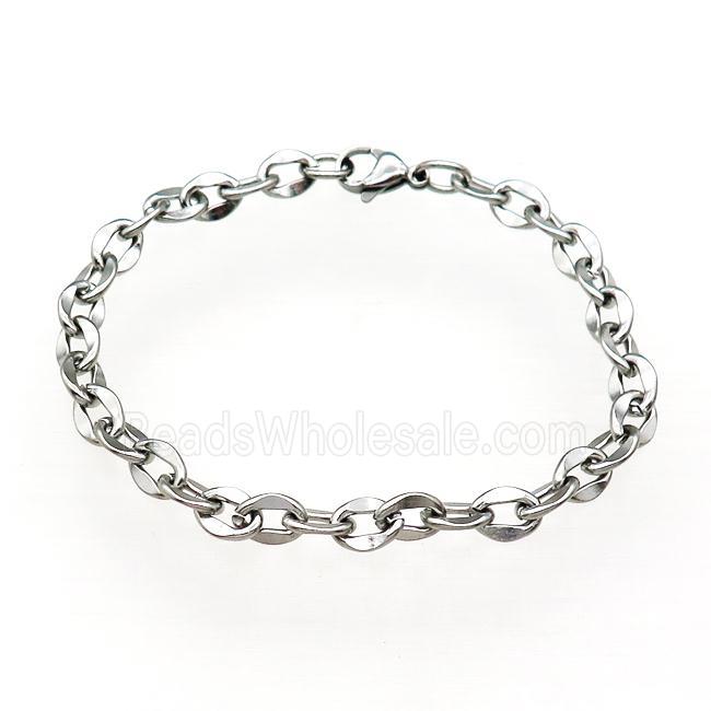 Raw Stainless Steel Bracelet