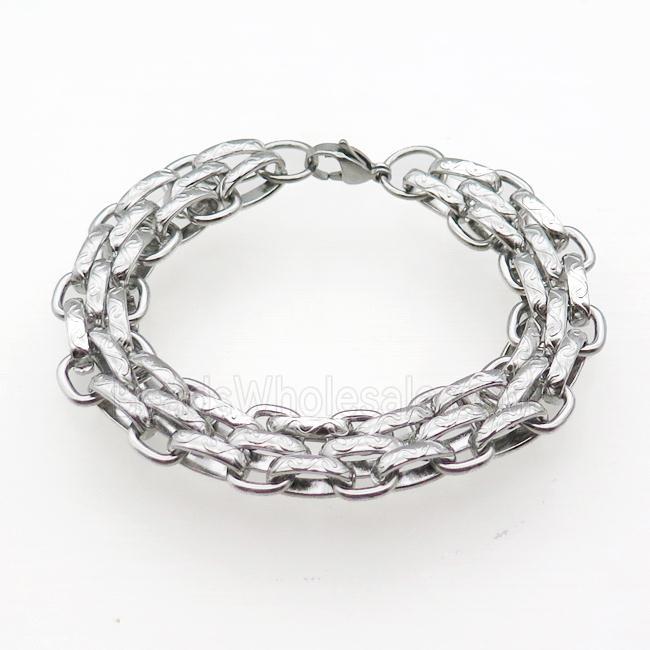 Raw Stainless Steel Bracelet