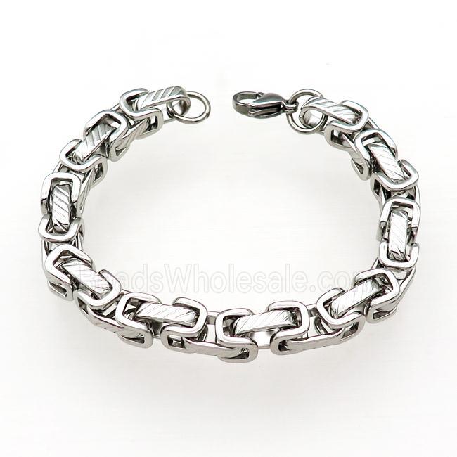 Raw Stainless Steel Bracelet