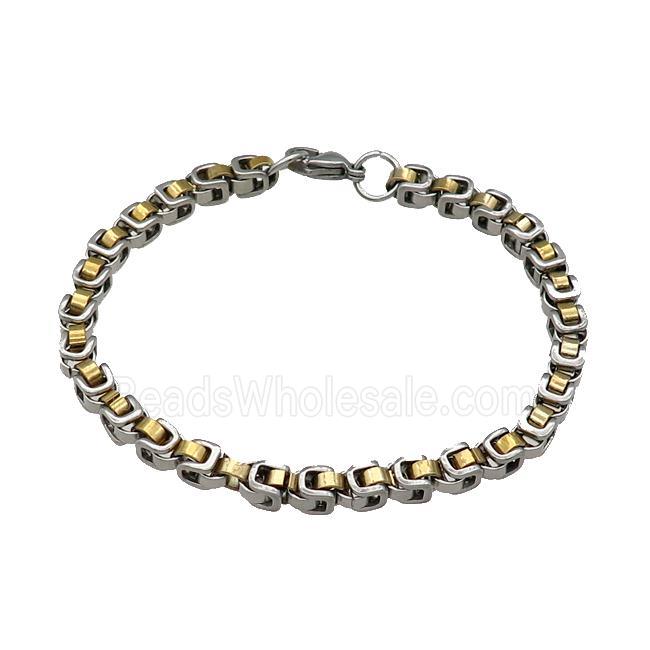 Stainless Steel Bracelet Gold Plated