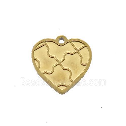 Stainless Steel Heart Pendant Gold Plated