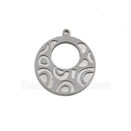 Raw Stainless Steel GoGo Charm Pendant