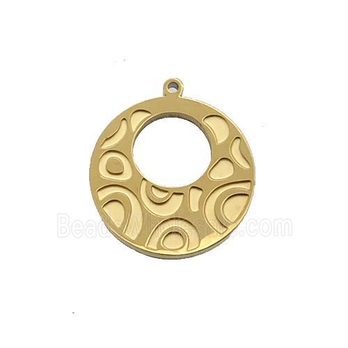 Stainless Steel GoGo Charm Pendant Gold Plated