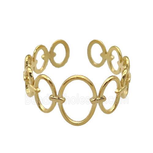 Stainless Steel Ring Gold Plated