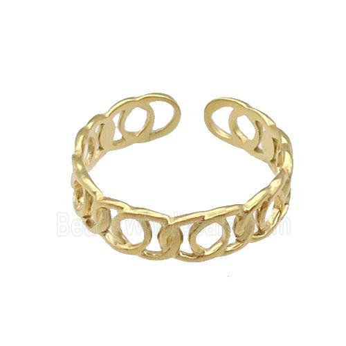 Stainless Steel Ring Gold Plated