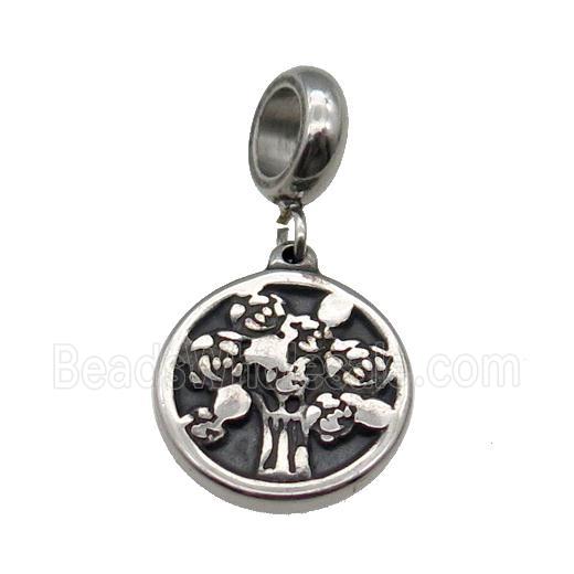 Stainless Steel Pendant Antique Silver