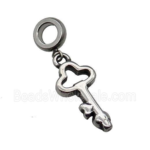 Stainless Steel Key Pendant Antique Silver