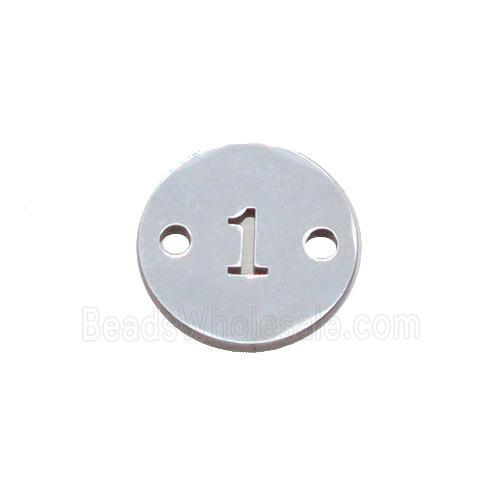 Raw Stainless Steel Circle Number1 Connector