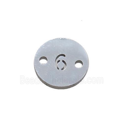 Raw Stainless Steel Circle Number6 Connector