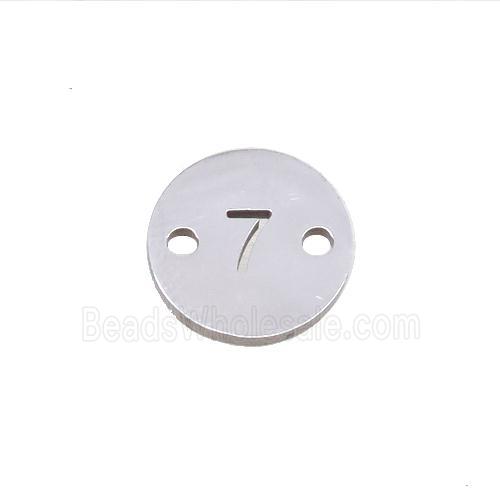 Raw Stainless Steel Circle Number7 Connector