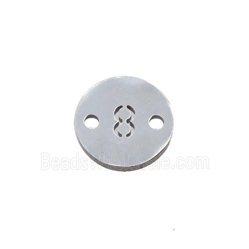Raw Stainless Steel Circle Number8 Connector