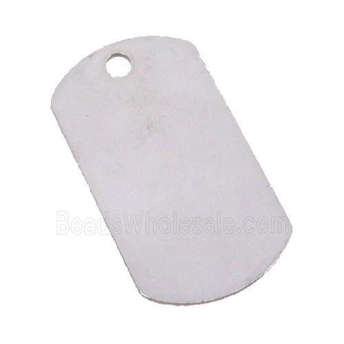 Raw Stainless Steel Rectangle Pendant