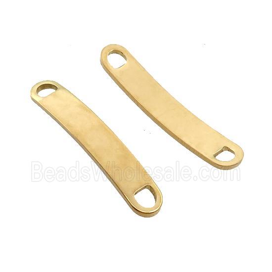 Stainless Steel Connector Bend Rectangle Gold Plated