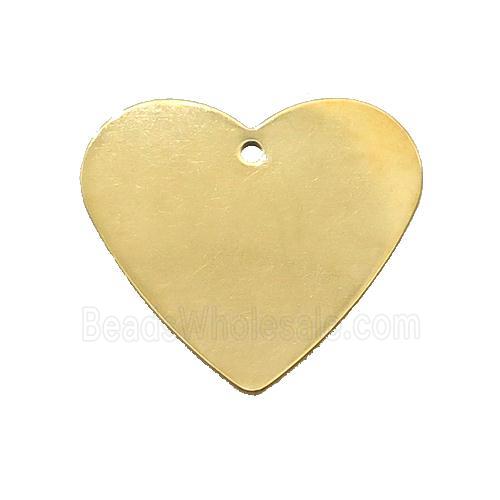 Stainless Steel Heart Pendant Gold Plated