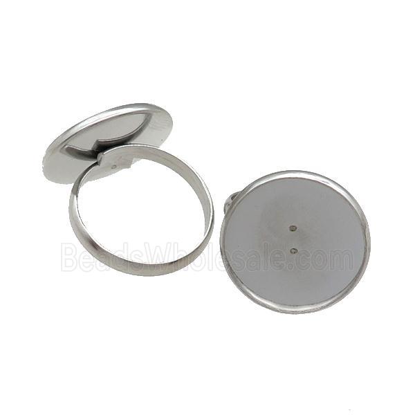 Raw Stainless Steel Ring with Pad