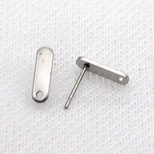Raw Stainless Steel Stud Earring Stick
