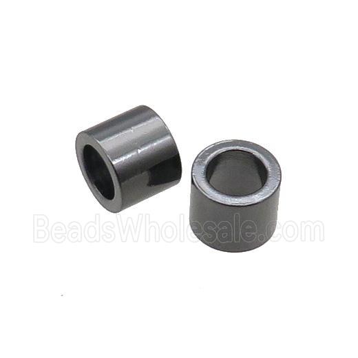 Stainless Steel Tube Beads Large Hole Black Plated