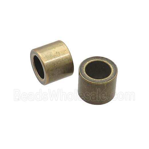 Stainless Steel Tube Beads Large Hole Antique Bronze