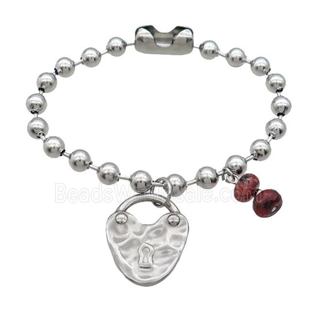Raw Stainless Steel Bracelet Lock