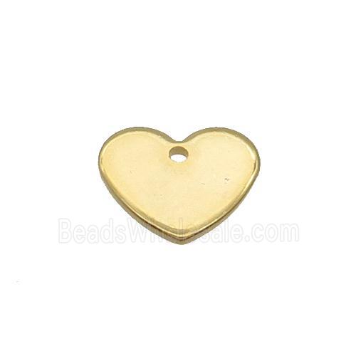 Stainless Steel Heart Pendant Gold Plated