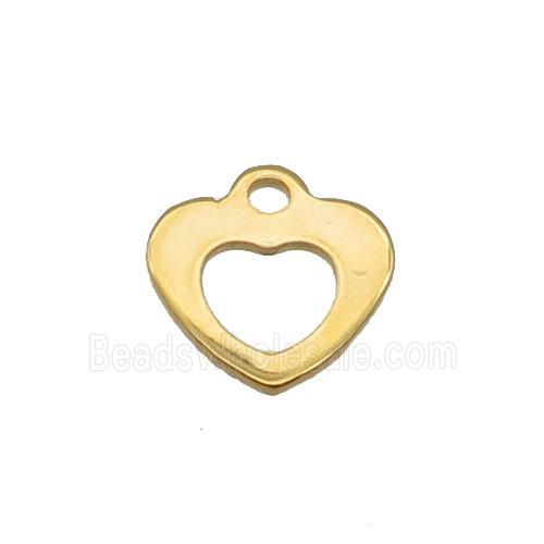 Stainless Steel Heart Pendant Gold Plated