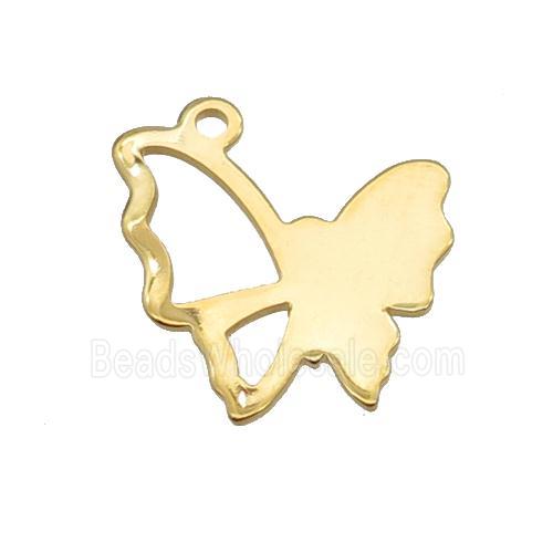 Stainless Steel Butterfly Pendant Gold Plated