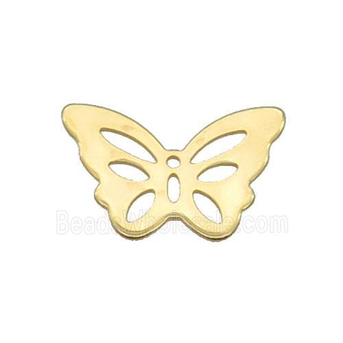 Stainless Steel Butterfly Pendant Gold Plated